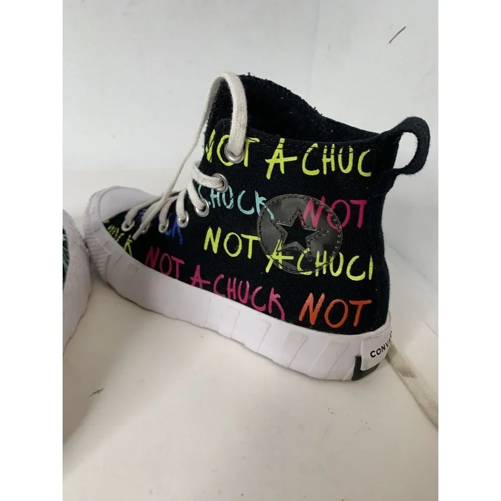 Converse New Not A Chuck Kids Size 5 Black High Top Lace-Up‎ Shoes 273166C
